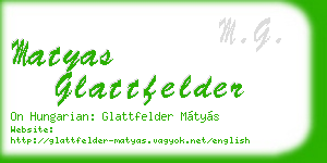 matyas glattfelder business card