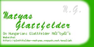 matyas glattfelder business card